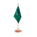 INLD Indian National Lok Dal Table Flag of 4in x 6in With A Heavy Plastic Base