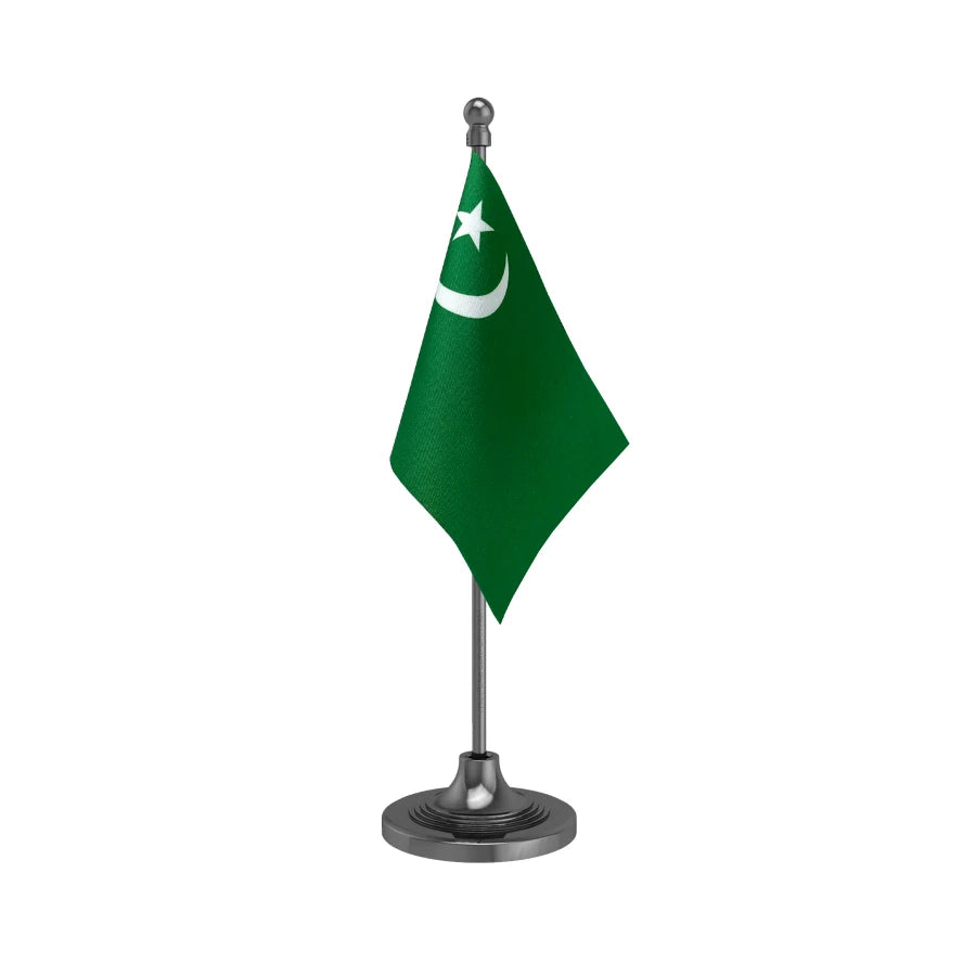 IUML Indian Union Muslim League Table Flag of 4in x 6in With A Heavy Plastic Base