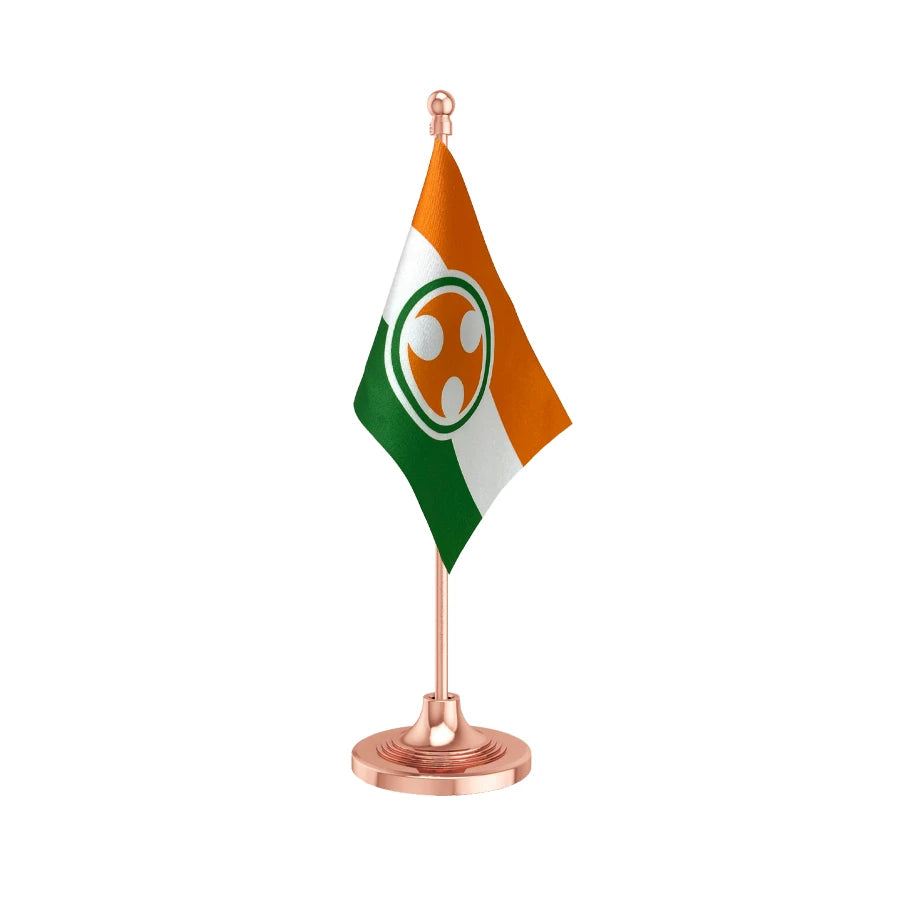 IYC Indian Youth Congress Table Flag of 4in x 6in With A Heavy Plastic Base