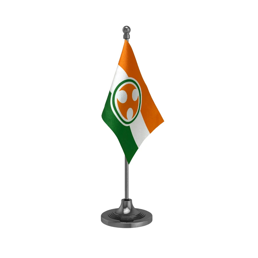 IYC Indian Youth Congress Table Flag of 4in x 6in With A Heavy Plastic Base