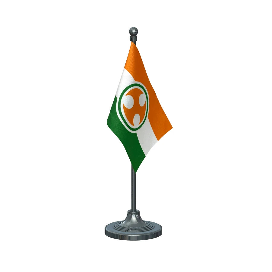 IYC Indian Youth Congress Table Flag of 4in x 6in With A Heavy Plastic Base