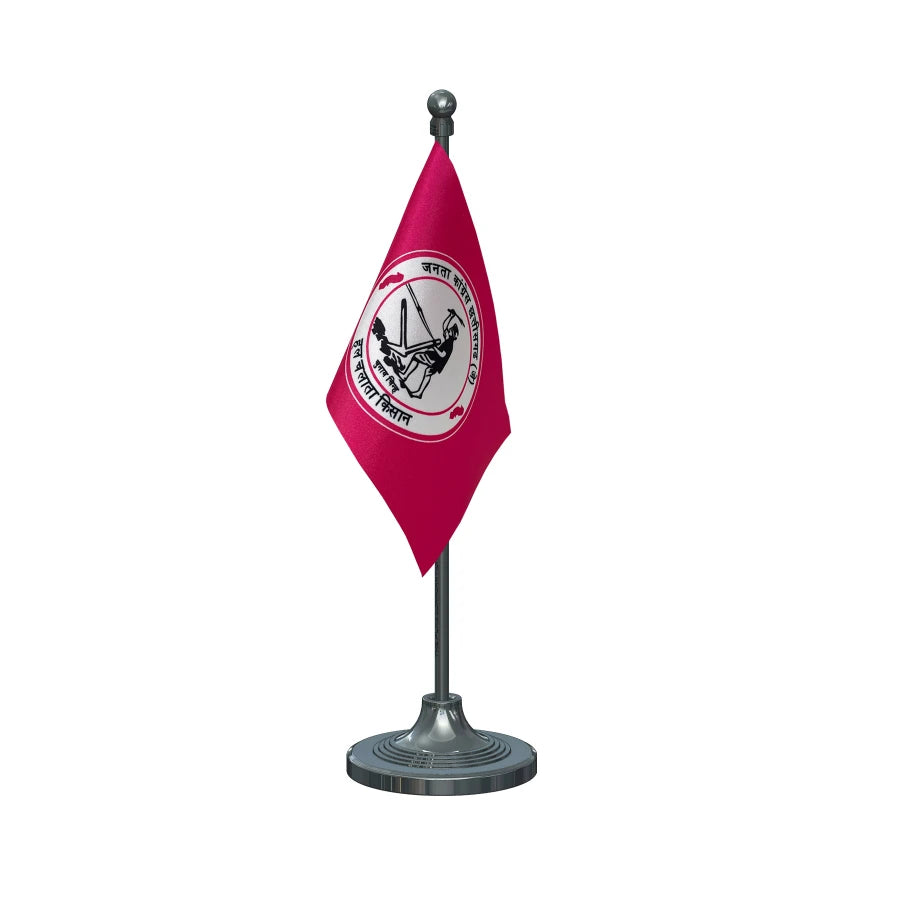 JCC Janta Congress Chhattisgarh Table Flag of 4in x 6in With A Heavy Plastic Base