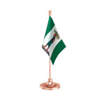JDS Janata Dal Secular Table Flag of 4in x 6in With A Heavy Plastic Base