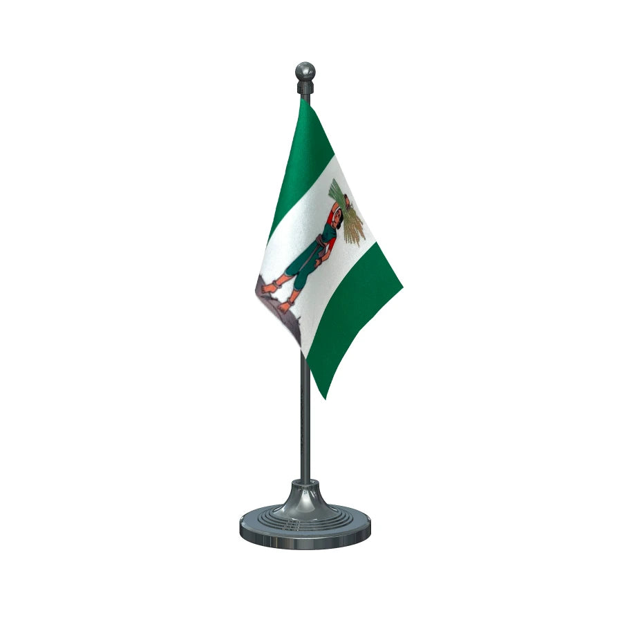 JDS Janata Dal Secular Table Flag of 4in x 6in With A Heavy Plastic Base
