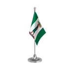 JDS Janata Dal Secular Table Flag of 4in x 6in With A Heavy Plastic Base
