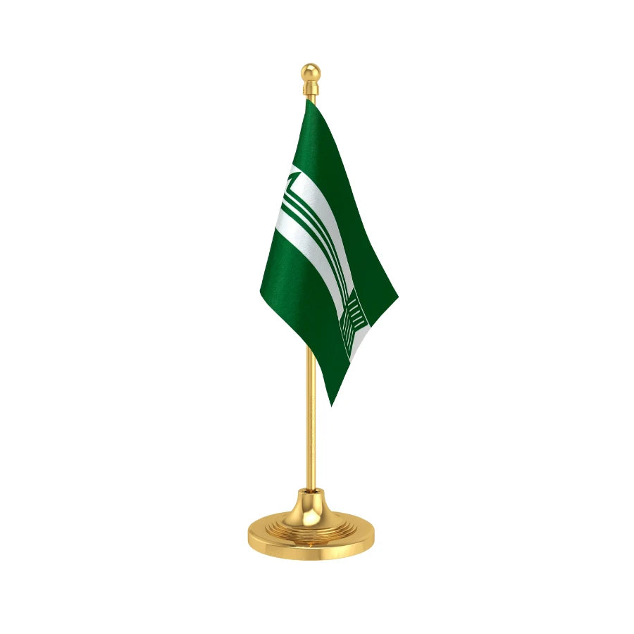 JDU Janata Dal United Table Flag of 4in x 6in With A Heavy Plastic Base