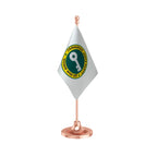 JJP Jannayak Janta Party Table Flag of 4in x 6in With A Heavy Plastic Base