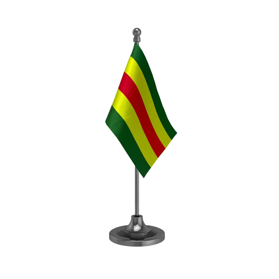 KDMK Kongu Desa Makkal Katchi Table Flag of 4in x 6in With A Heavy Plastic Base