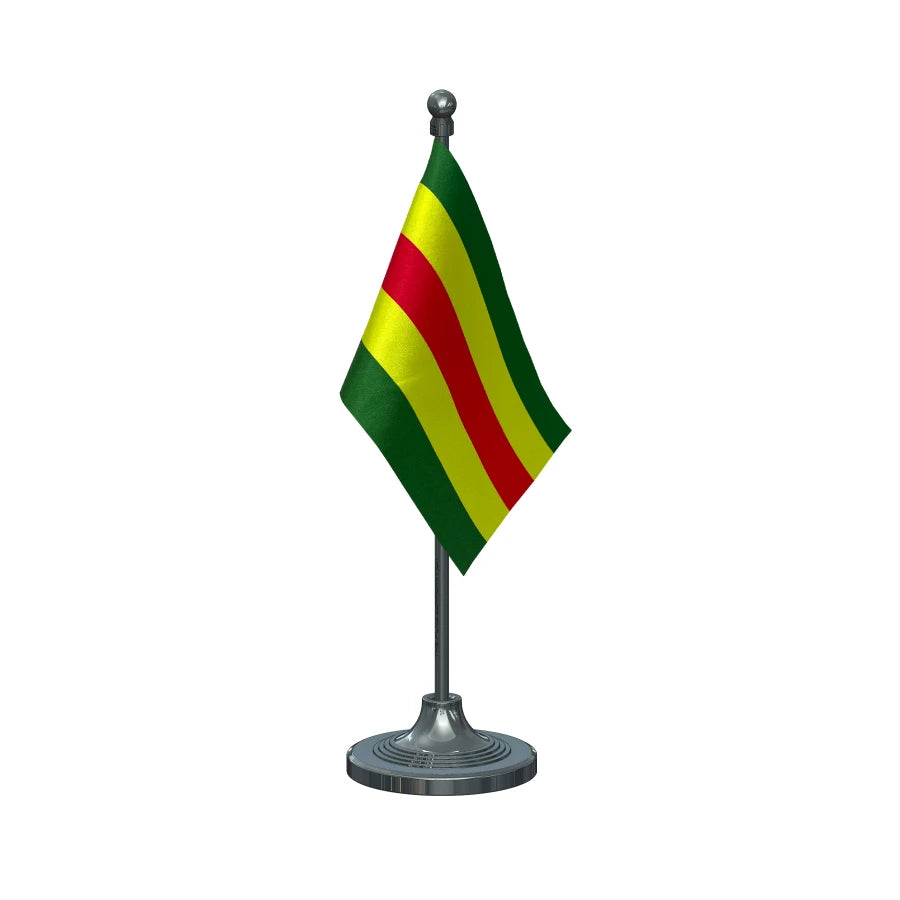 KDMK Kongu Desa Makkal Katchi Table Flag of 4in x 6in With A Heavy Plastic Base