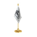 JKNPP Jammu & Kashmir National Panthers Party Table Flag of 4in x 6in With A Heavy Plastic Base