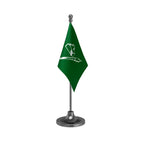 JKPDP Jammu & Kashmir People's Democratic Party Table Flag of 4in x 6in With A Heavy Plastic Base