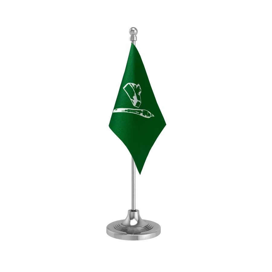 JKPDP Jammu & Kashmir People's Democratic Party Table Flag of 4in x 6in With A Heavy Plastic Base