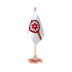JSP Jana Sena Party Table Flag of 4in x 6in With A Heavy Plastic Base