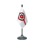 JSP Jana Sena Party Table Flag of 4in x 6in With A Heavy Plastic Base
