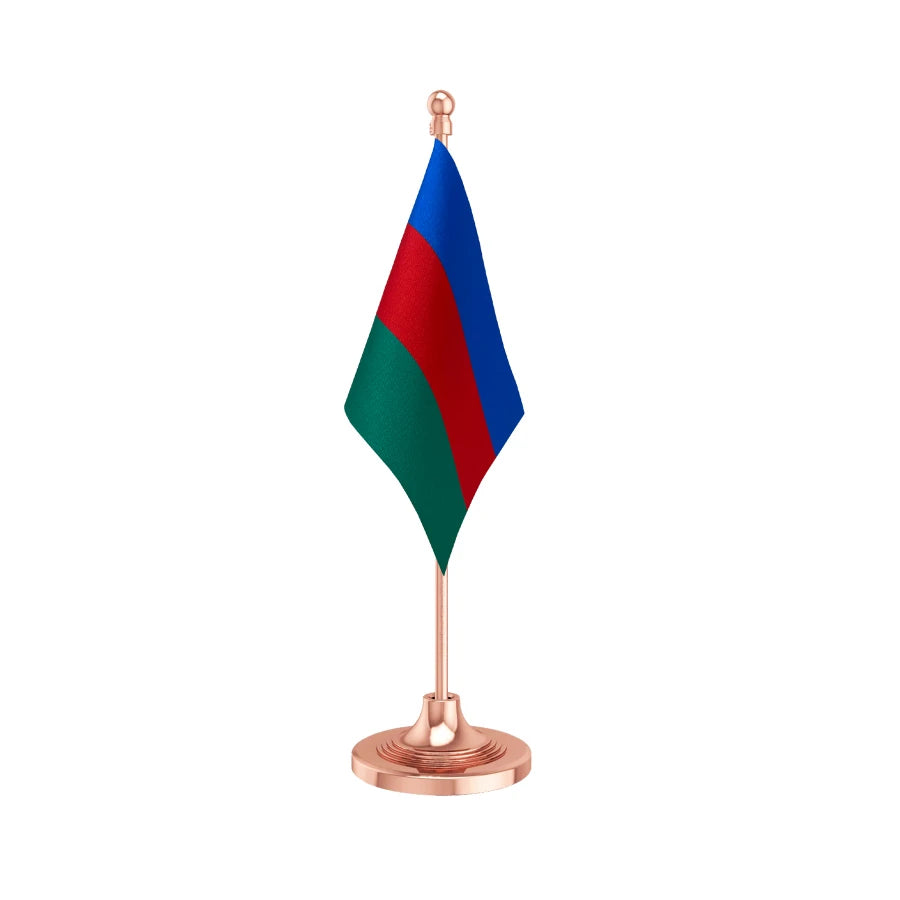 LJP Lok Janshakti Party Table Flag of 4in x 6in With A Heavy Plastic Base