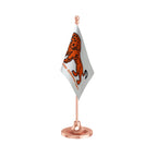 MGP Maharashtrawadi Gomantak Party Table Flag of 4in x 6in With A Heavy Plastic Base
