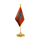 MNS Maharashtra Navnirman Sena Table Flag of 4in x 6in With A Heavy Plastic Base