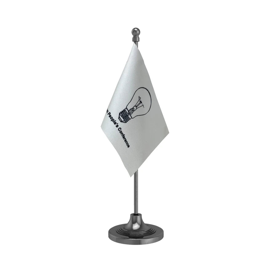 MPC Mizoram People's Conference Table Flag of 4in x 6in With A Heavy Plastic Base
