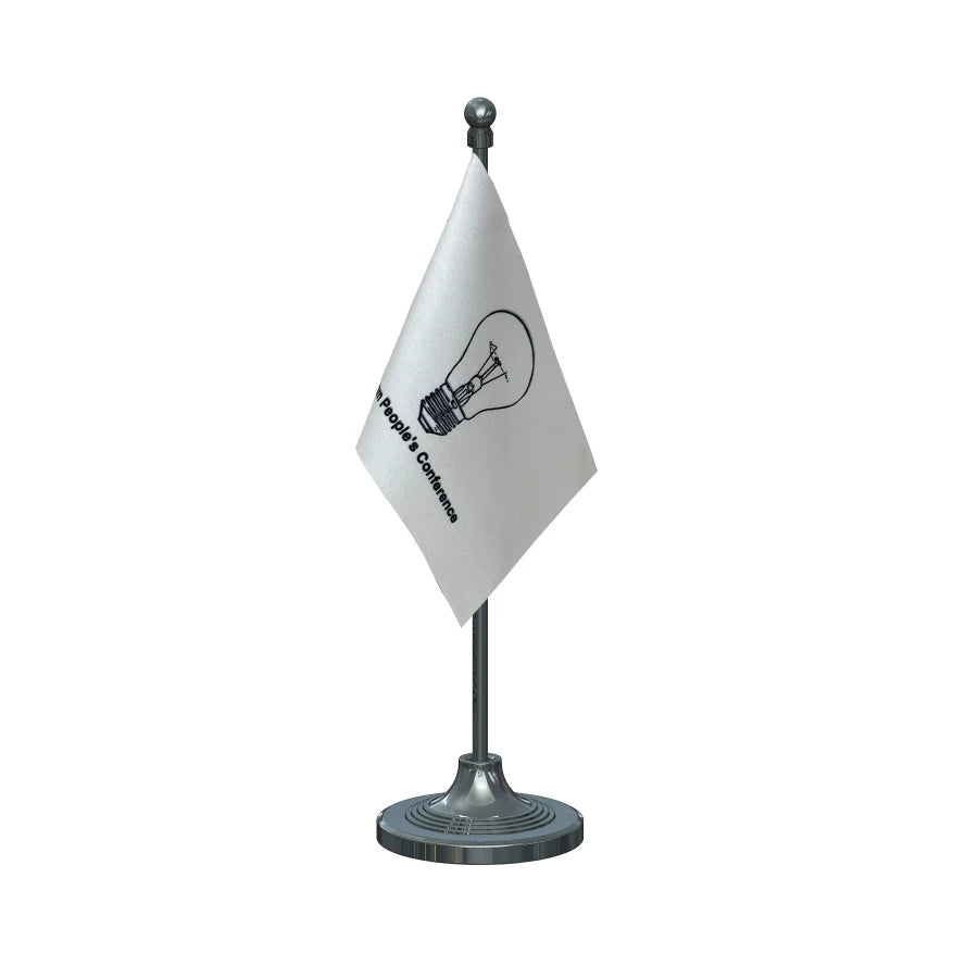 MPC Mizoram People's Conference Table Flag of 4in x 6in With A Heavy Plastic Base