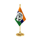 MSP Maharashtra Swabhiman Paksha Table Flag of 4in x 6in With A Heavy Plastic Base