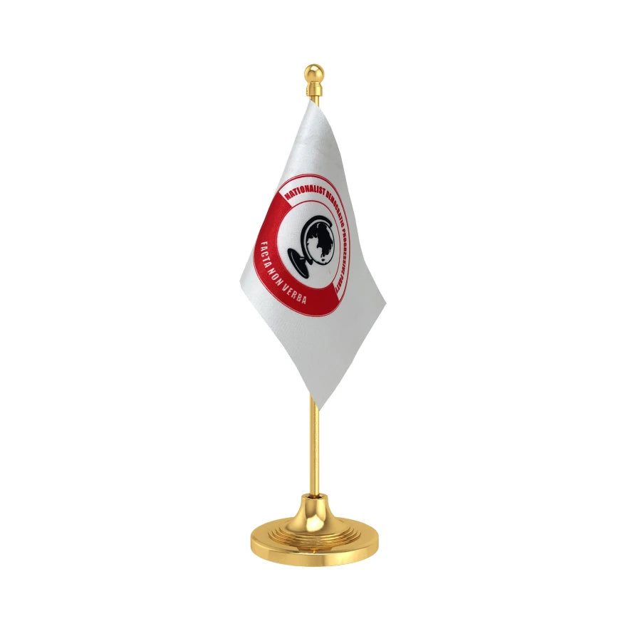 NDPP Nationalist Democratic Progressive Party Table Flag of 4in x 6in With A Heavy Plastic Base