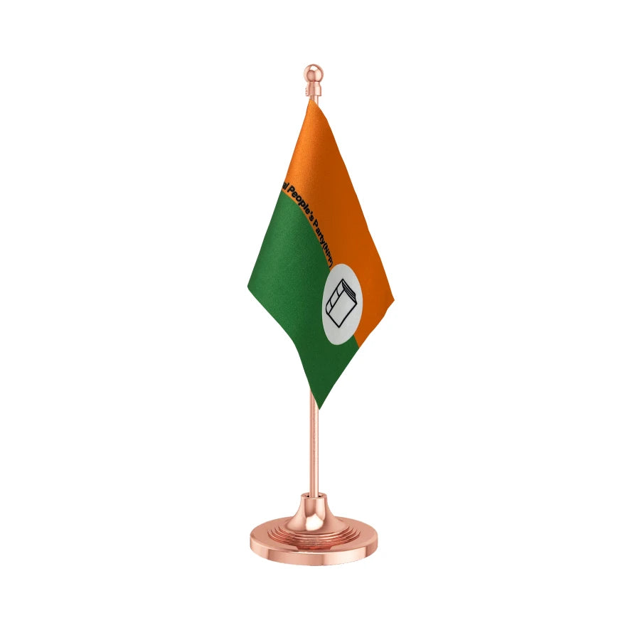 NPP National People's Party Table Flag of 4in x 6in With A Heavy Plastic Base