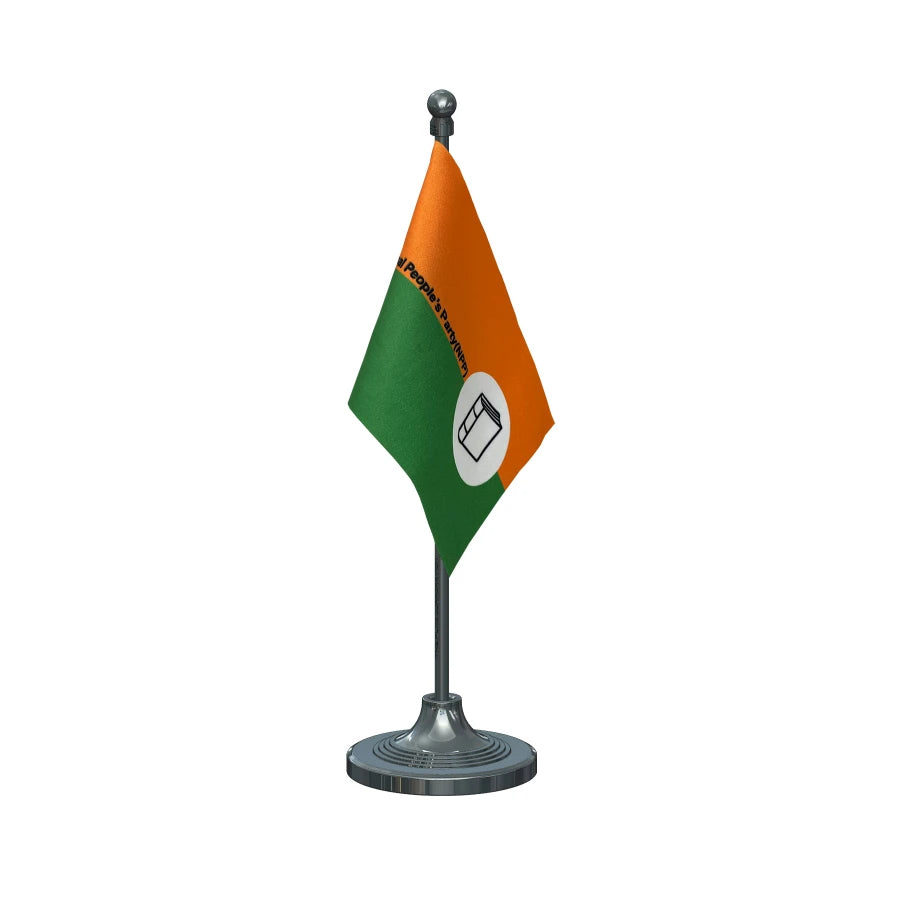 NPP National People's Party Table Flag of 4in x 6in With A Heavy Plastic Base