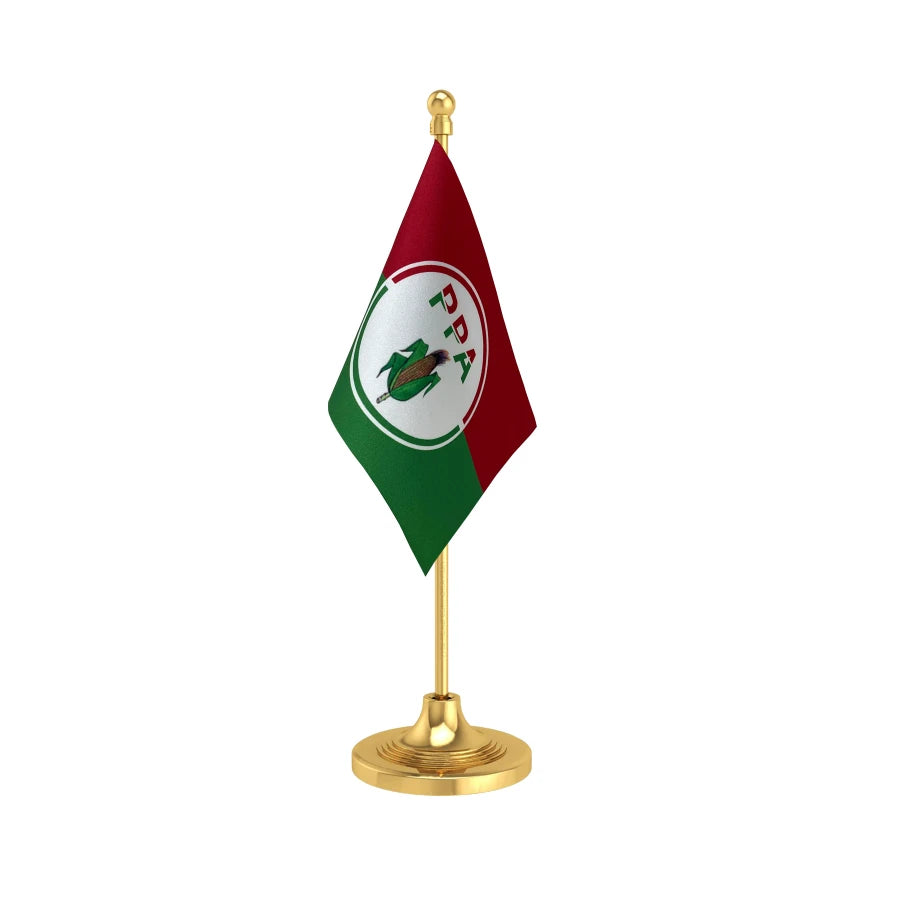 PPA People's Party of Arunachal Table Flag of 4in x 6in With A Heavy Plastic Base