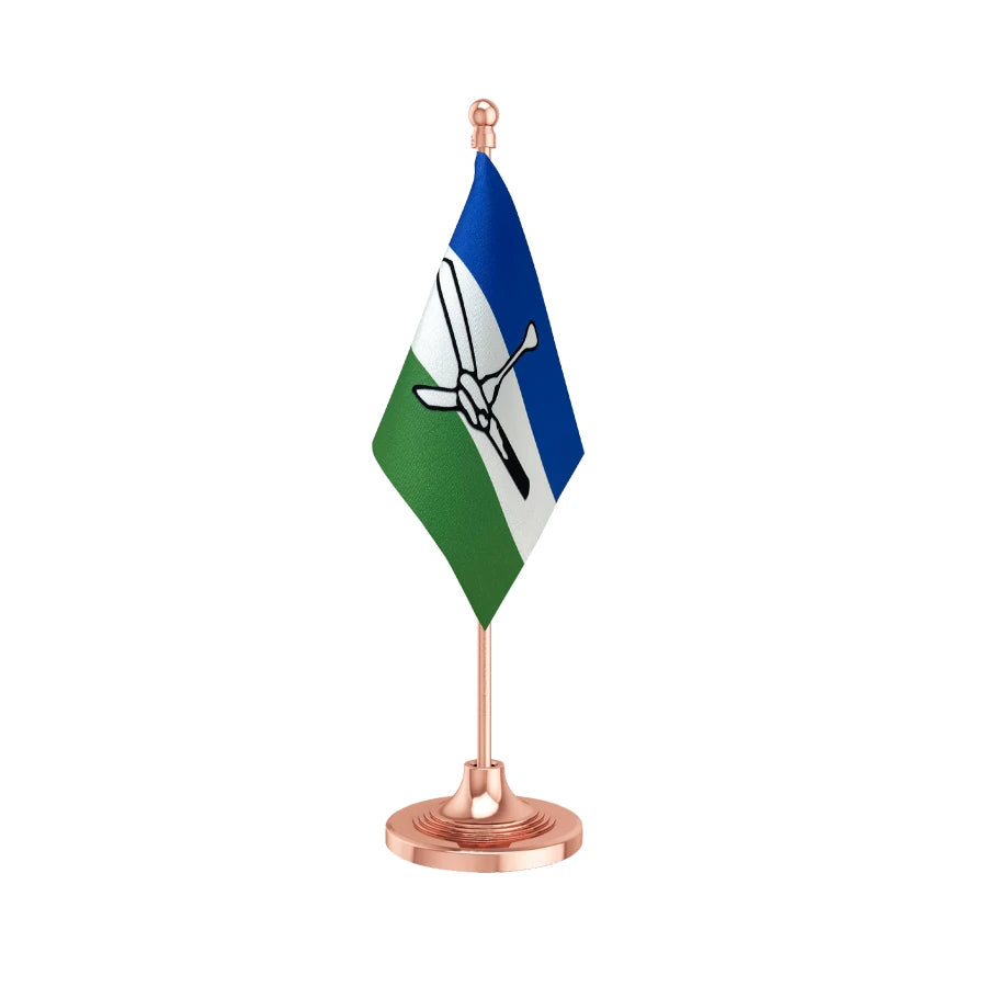 RLSP Rashtriya Lok Samta Party Table Flag of 4in x 6in With A Heavy Plastic Base
