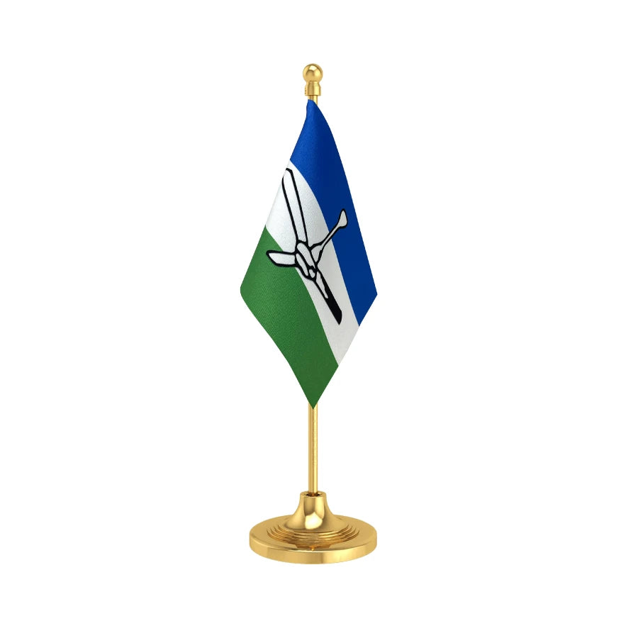RLSP Rashtriya Lok Samta Party Table Flag of 4in x 6in With A Heavy Plastic Base