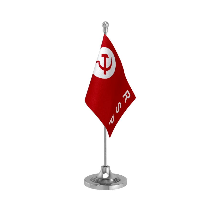 RSP Revolutionary Socialist Party Table Flag of 4in x 6in With A Heavy Plastic Base