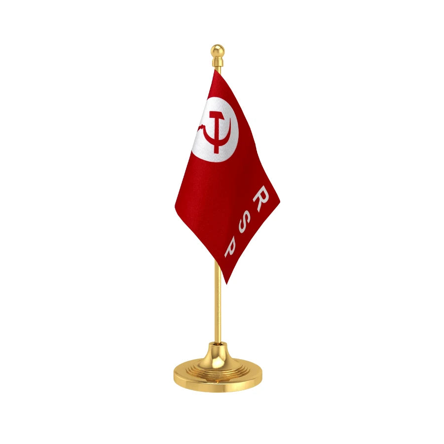 RSP Revolutionary Socialist Party Table Flag of 4in x 6in With A Heavy Plastic Base