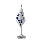 Shiromani Akali Dal Table Flag of 4in x 6in With A Heavy Plastic Base