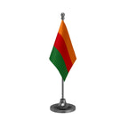 SKM Sikkim Krantikari Morcha Table Flag of 4in x 6in With A Heavy Plastic Base