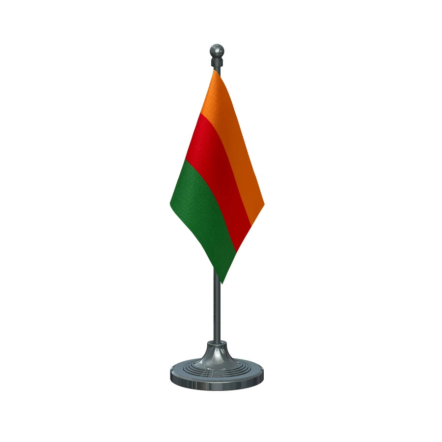 SKM Sikkim Krantikari Morcha Table Flag of 4in x 6in With A Heavy Plastic Base