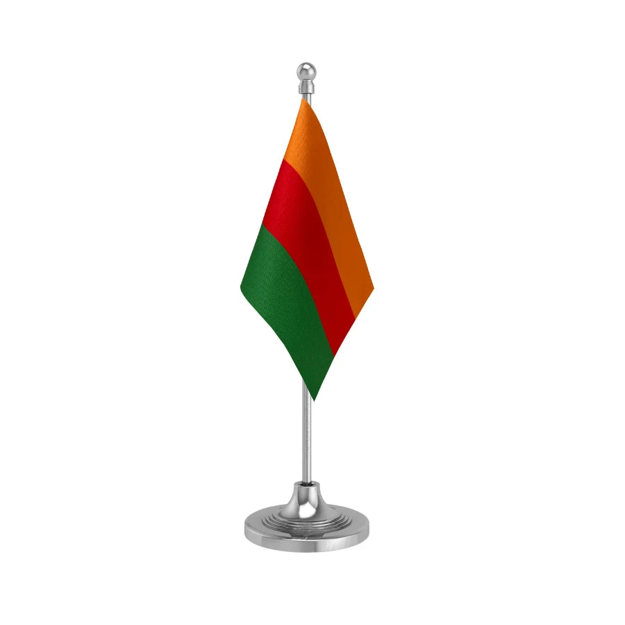 SKM Sikkim Krantikari Morcha Table Flag of 4in x 6in With A Heavy Plastic Base
