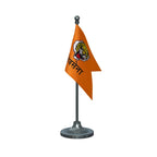 Shiv Sena Party Table Flag of 4in x 6in With A Heavy Plastic Base