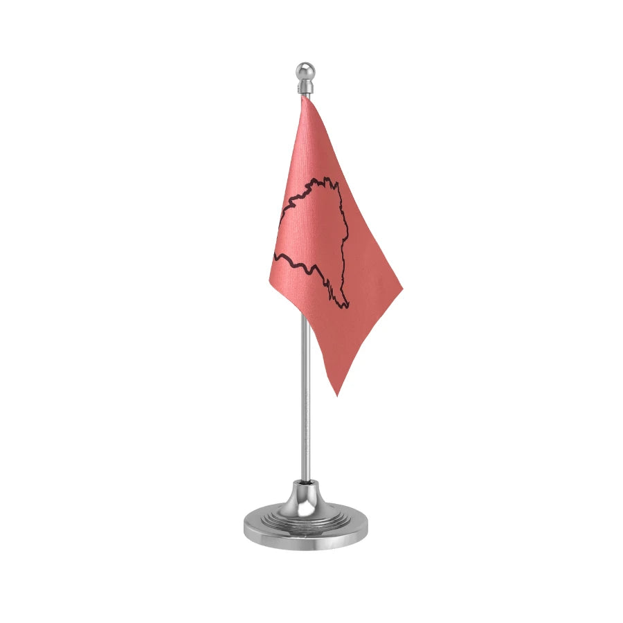 TRS Telangana Rashtra Samithi Table Flag of 4in x 6in With A Heavy Plastic Base