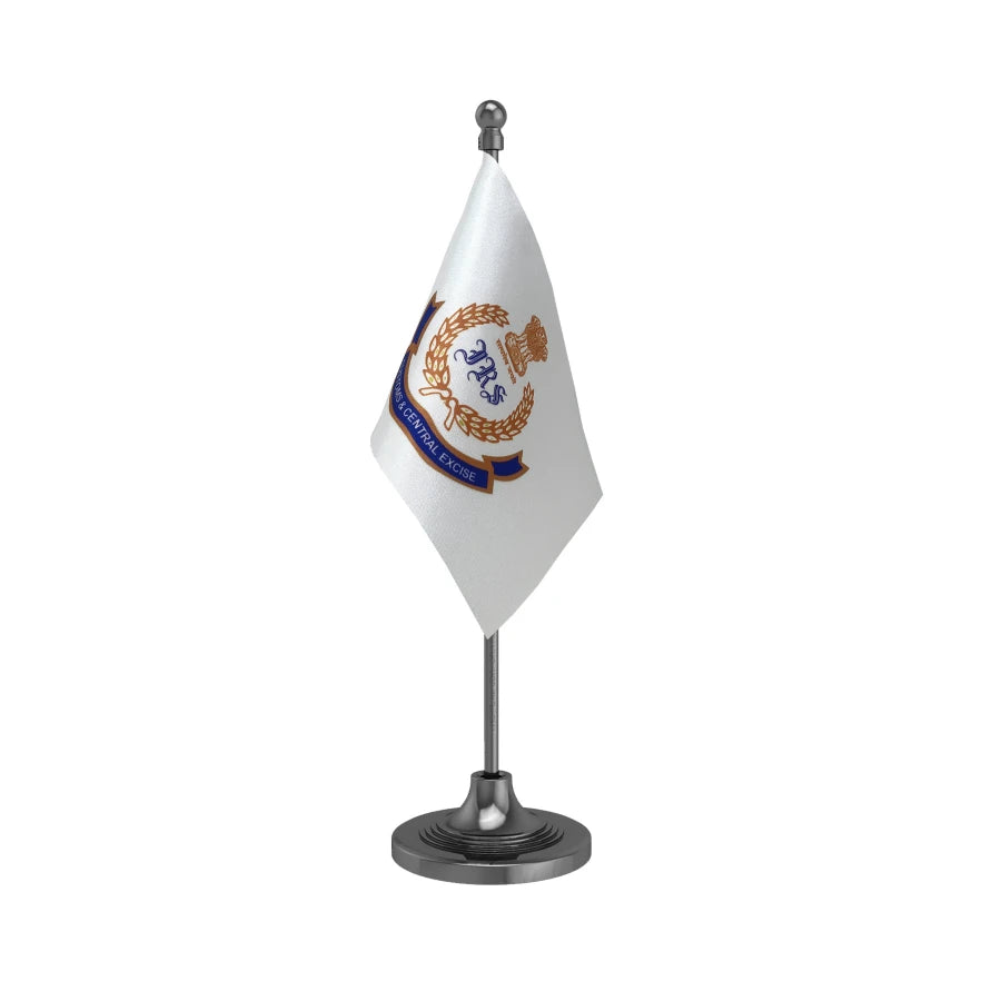 IRS Indian Revenue Service Table Flag of 4in x 6in With A Heavy Plastic Base