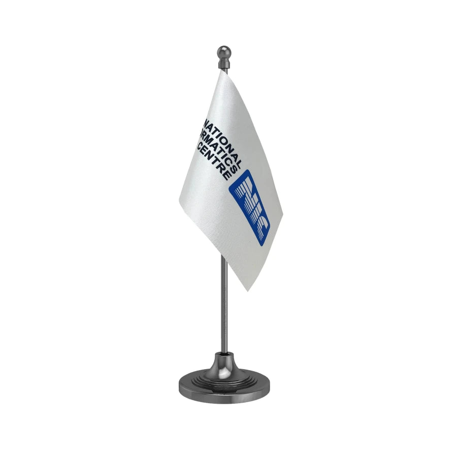 NIA National Investigation Agency Table Flag of 4in x 6in With A Heavy Plastic Base