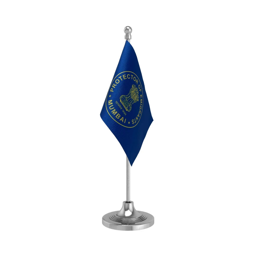 POE Protector of Emigrants Table Flag of 4in x 6in With A Heavy Plastic Base