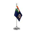 Indian Coast Guard Table Flag of 4in x 6in With A Heavy Plastic Base