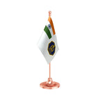 Indian Navy Table Flag of 4in x 6in With A Heavy Plastic Base