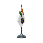 Indian Navy Table Flag of 4in x 6in With A Heavy Plastic Base