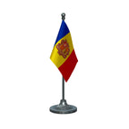 Andorra Table Flag of 4in x 6in With A Heavy Plastic Base