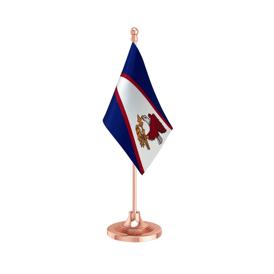 American Samoa Table Flag of 4in x 6in With A Heavy Plastic Base