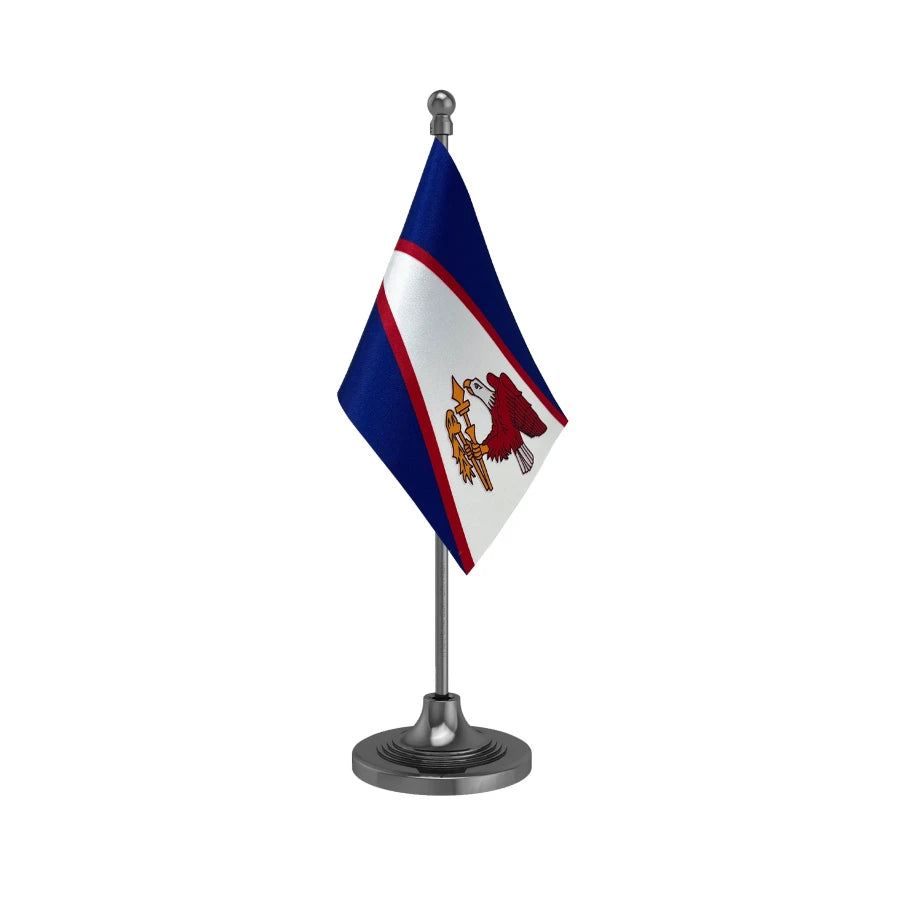 American Samoa Table Flag of 4in x 6in With A Heavy Plastic Base