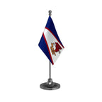 American Samoa Table Flag of 4in x 6in With A Heavy Plastic Base