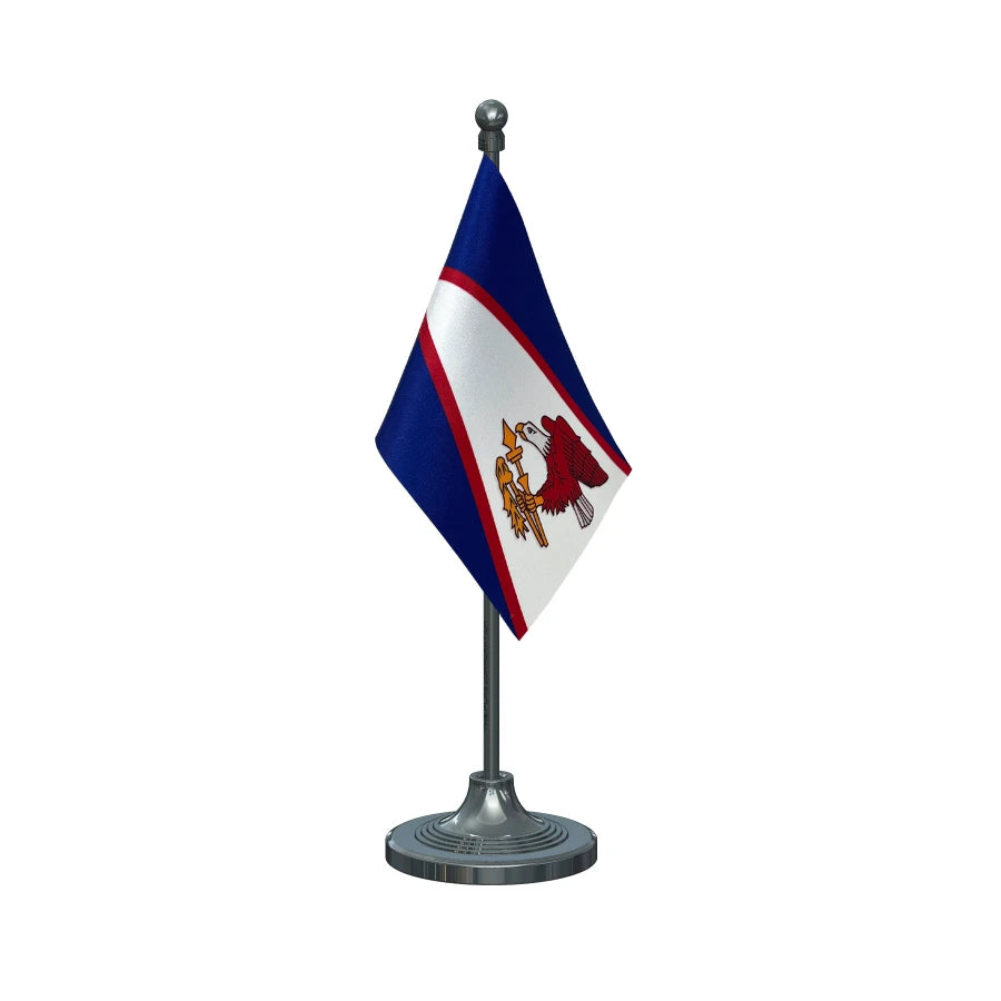 American Samoa Table Flag of 4in x 6in With A Heavy Plastic Base
