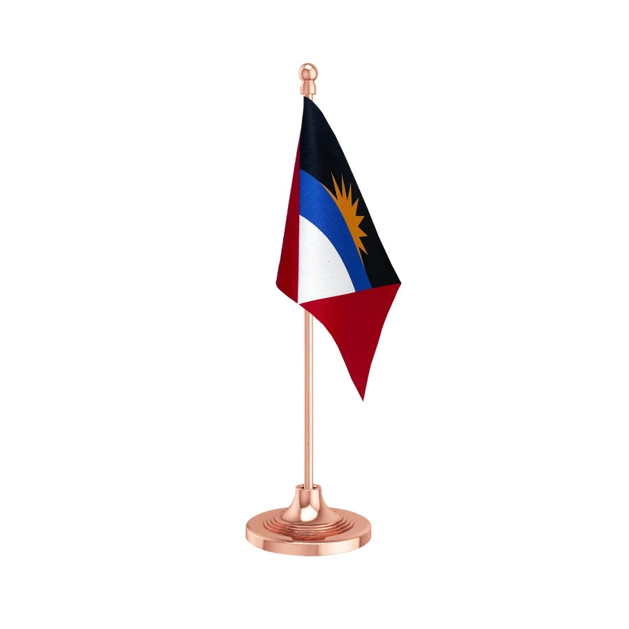 Antigua & Barbuda Table Flag of 4in x 6in With A Heavy Plastic Base